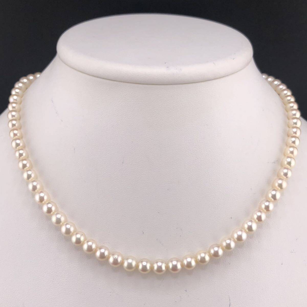 E03-7165 アコヤパールネックレス 5.5mm~6.0mm 40cm 20g ( アコヤ真珠 Pearl necklace SILVER )の画像1