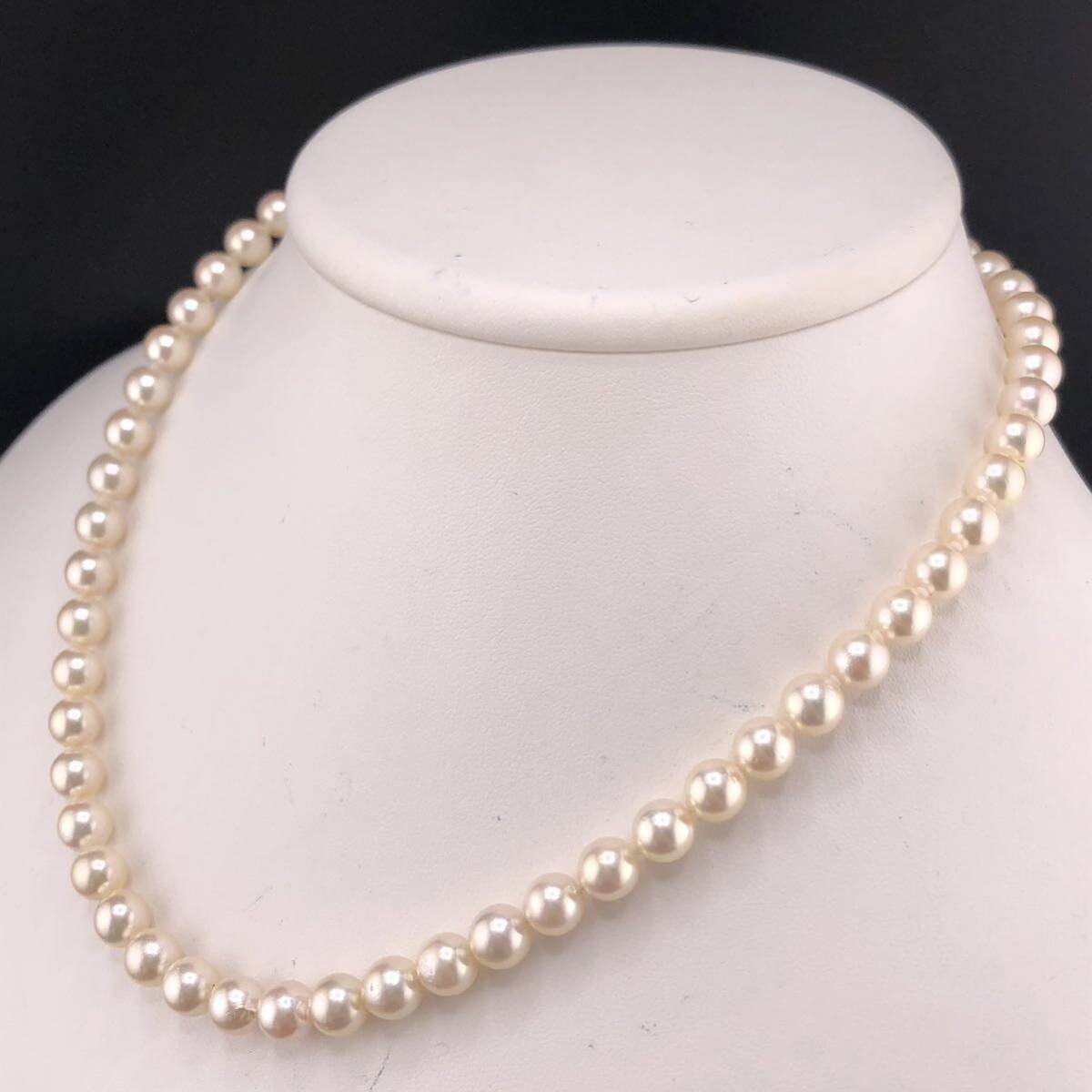 P04-0018 アコヤパールネックレス 7.0mm~7.5mm 42cm 33g ( アコヤ真珠 Pearl necklace SILVER )の画像2