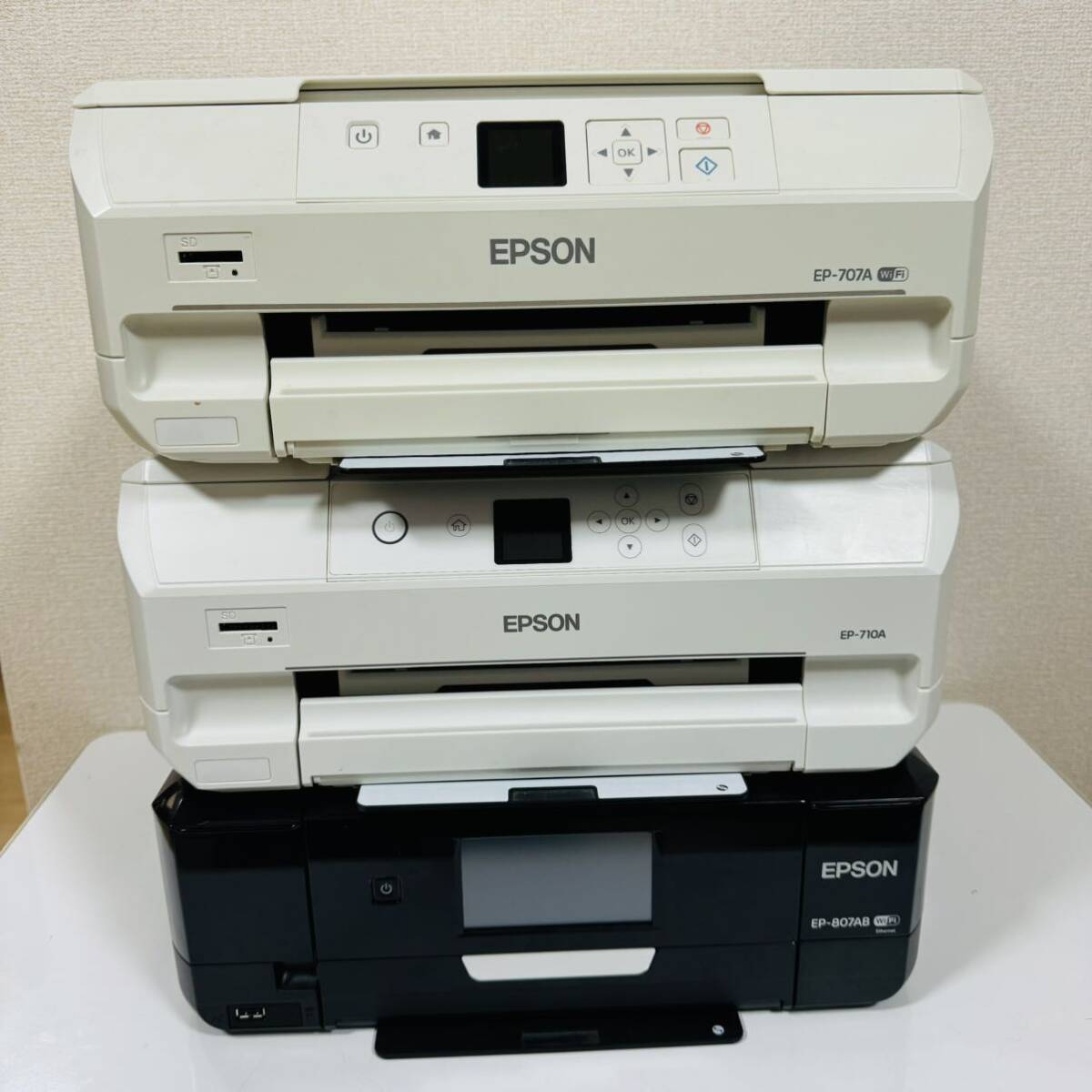 【送料無料】EPSON プリンター まとめ売り EP-710A EP-707A EP-807AB インクジェットプリンター エプソン カラリオ インクジェット複合機 _画像1