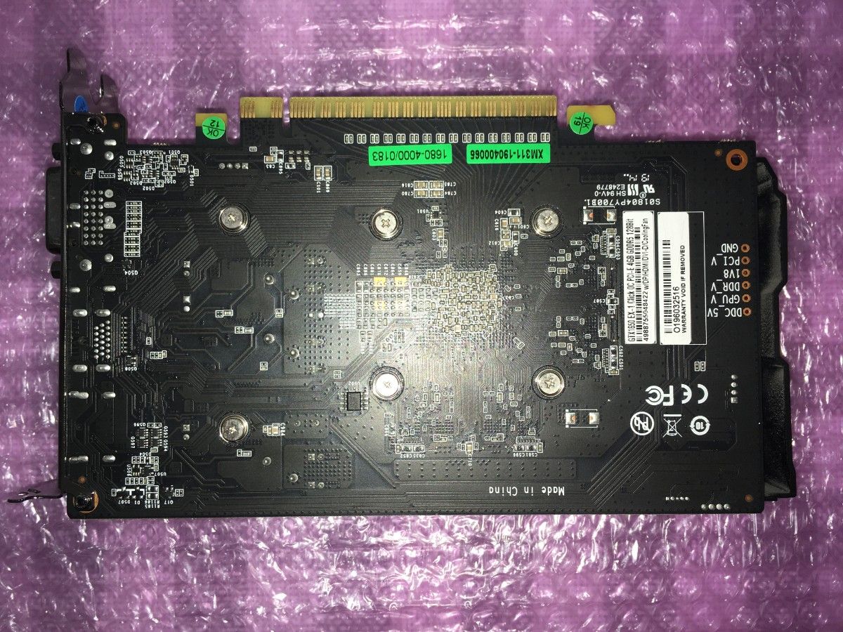玄人志向 GeForce GTX1650　グラフィックボード　GF-GTX1650-E4GB/OC/DF