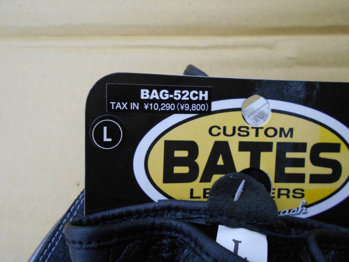 未使用 BATES ベイツ レザーグローブ BAG-52CH ブラック Lサイズ 左右セット組の画像4