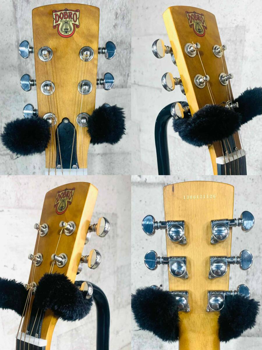 美品DOBROギターリゾネーターギタースライドギタードブロギターグローバーペグネイプル12Fジョイント詳細不明ハードケース鍵付き匿名配送の画像5