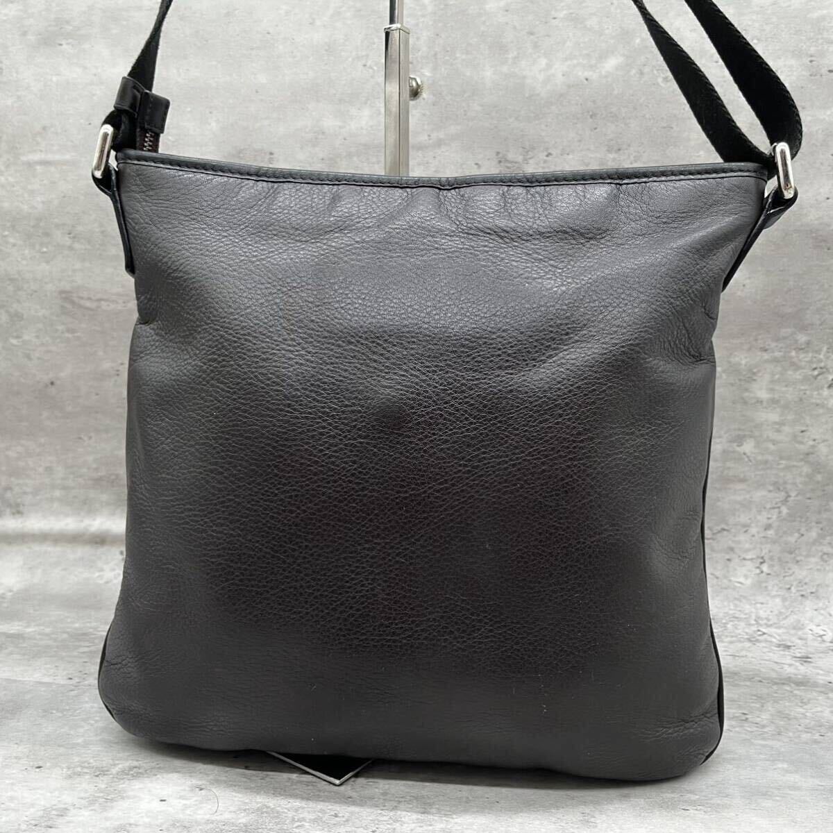 1 иен ~[ превосходный товар ] Loewe LOEWE дыра грамм сумка на плечо sakoshu корпус наклонный .. мужской портфель кожа натуральная кожа 