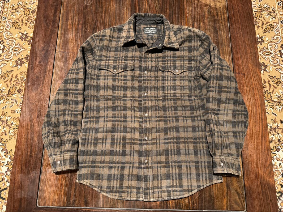 廃番 FILSON BEARTOOTH JAC-SHIRT Brown Black Plaid ベアトゥース ジャックシャツ ジャケット キャンプ アウトドア 検 マッキーノ _画像1