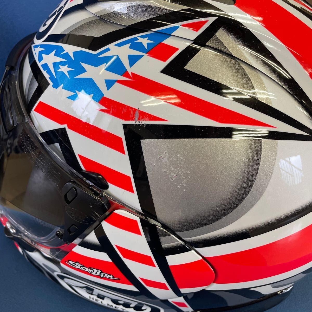 RX-7X ニッキー ヘイデン ラグナ Arai アライ フルフェイス 中古 HAYDENの画像5