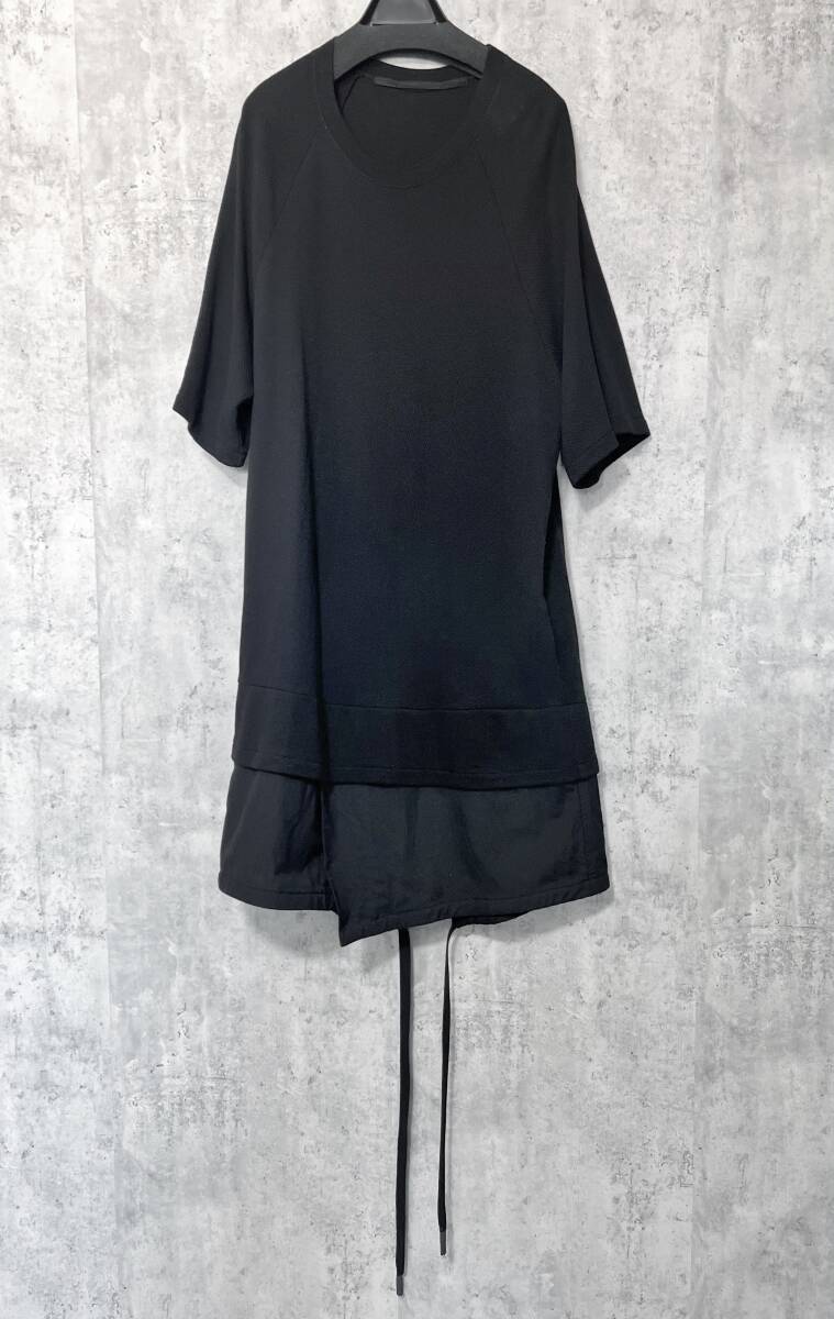 希少18SS JULIUS ユリウス スカート レイヤード オーバー カットソー 黒 3/ L XL rickowens drkshdw Yohji Yamamoto Y-3 GUIDI incarnationの画像1