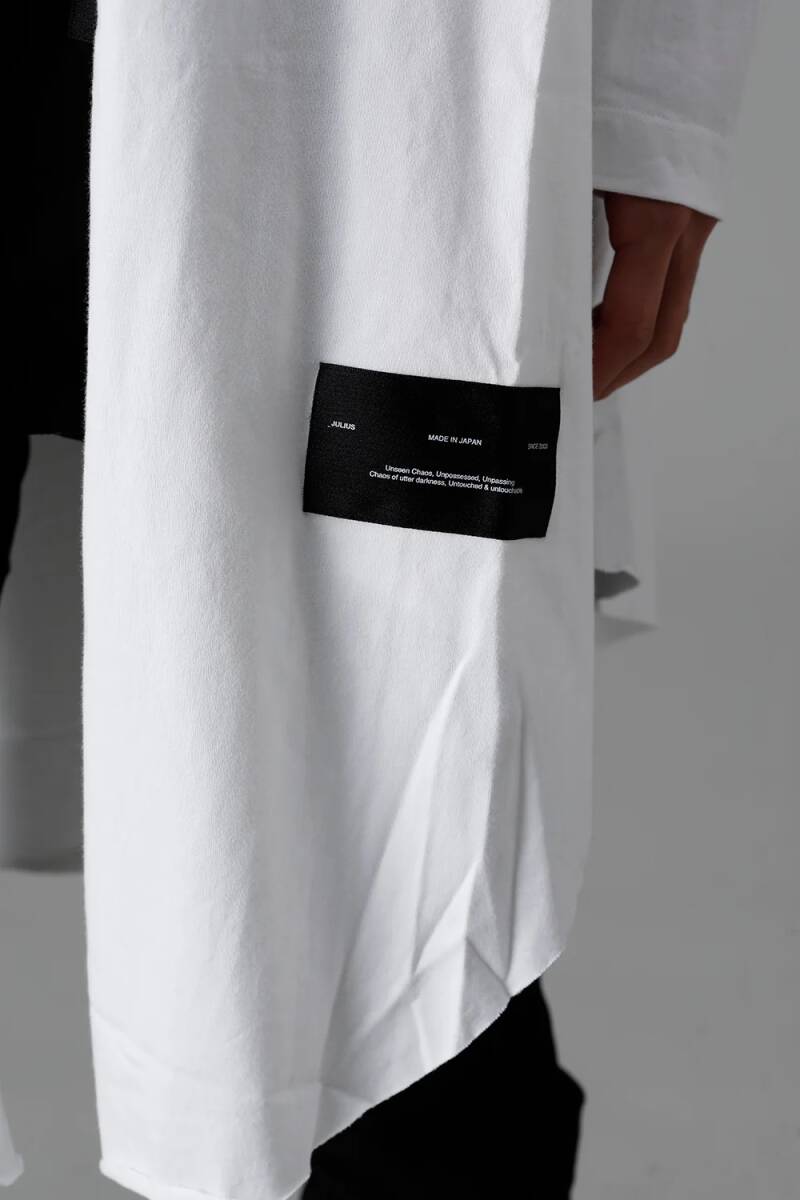 美品 23SS定価27500円 JULIUS ユリウス 希少 ロング ローブ カーディガン 白 3 / L XL NILoS rickowens drkshdw Yohji Yamamoto Y-3 GUIDIの画像3