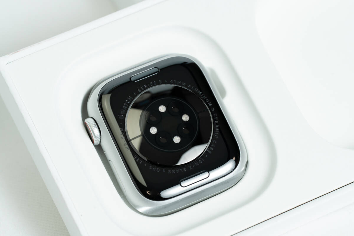 保証有 保護フィルム付 Apple Watch Series 9 GPS+Cellularモデル 41mm シルバー アップルウォッチ セルラー版 シリーズ9 シリーズ Series9の画像3