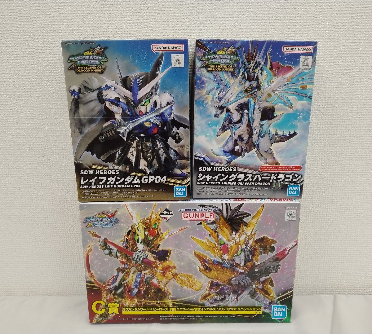 ジャンク品　プラモデル　機動戦士ガンダム　ＳＤガンダム　ワールドヒーローズ　セット　041803　※佐川急便にて発送_画像1