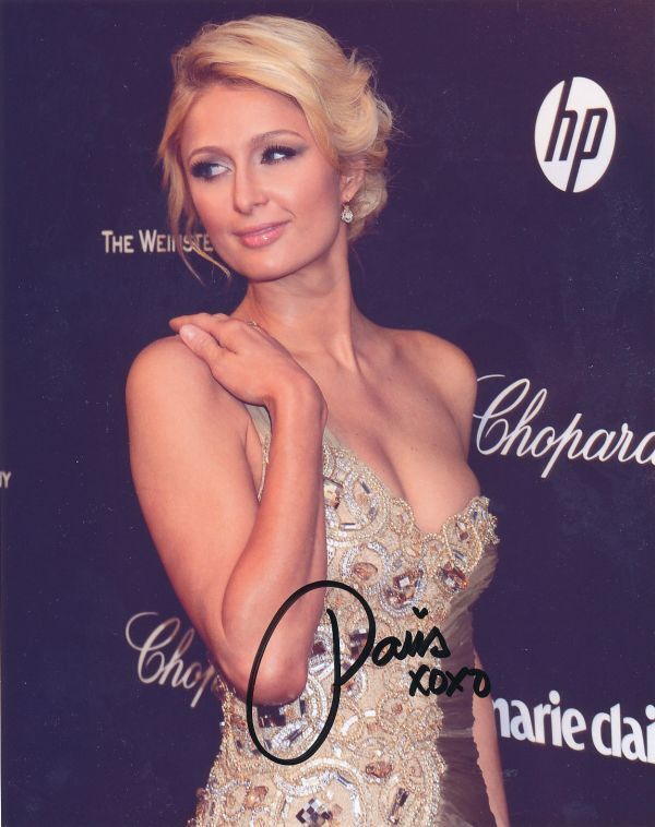 Paris Hilton Париж s* Hill тонн * автограф автограф фотография * сертификат COA*9358