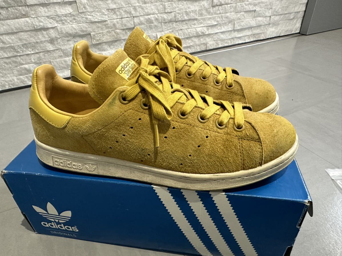 レア adidas originals スタンスミス stan smith アディダス オリジナルス 26.5cm スニーカー マスタード Ｍ17923 イエロー スエード靴の画像3