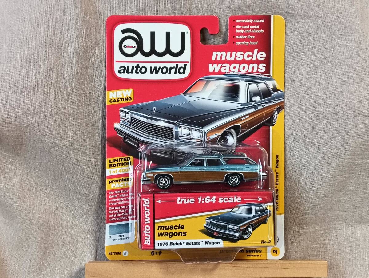 ■未開封■ AUTO WORLD 1/64 1976 ビュイック エステート ワゴン オートワールドの画像1