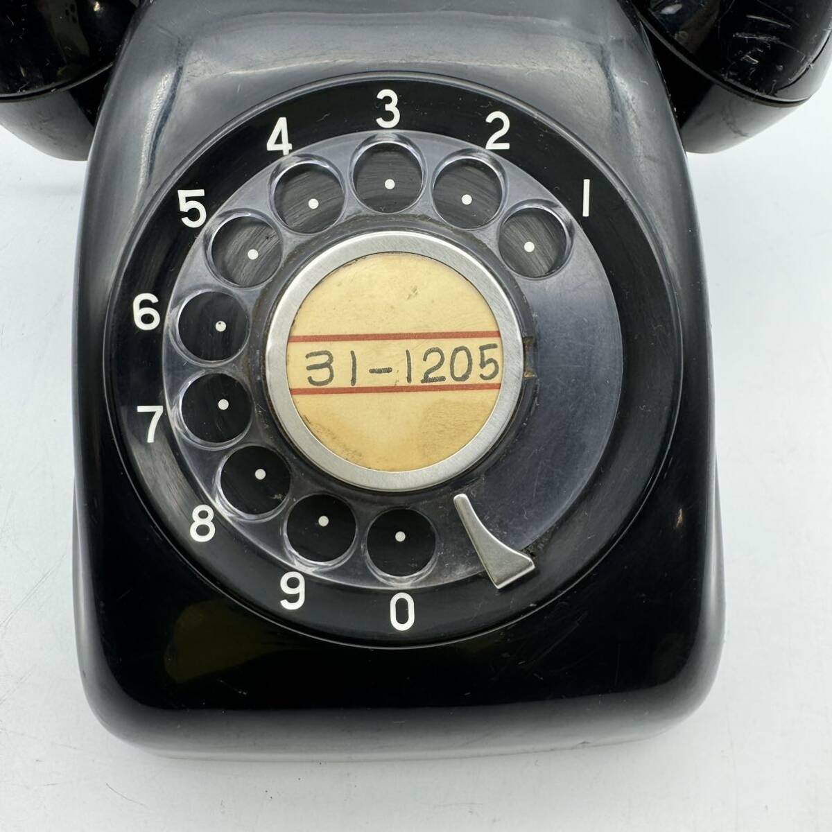  Showa Retro black telephone antique telephone machine dial type interior that time thing black telephone machine code torn 1969.5.22