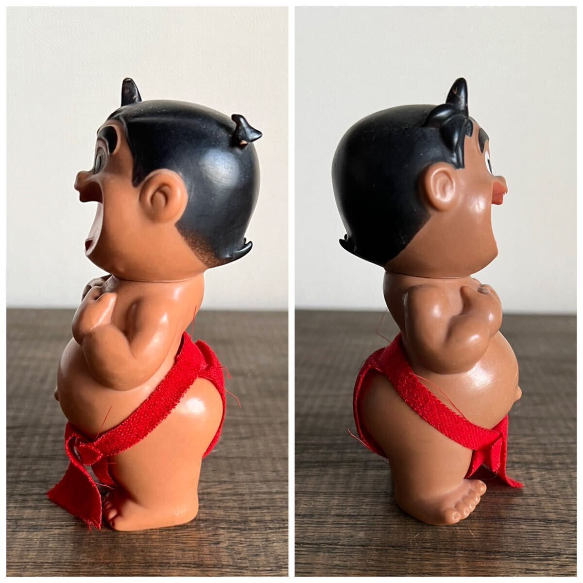 美品 1970年代当時物 いなかっぺ大将 大ちゃん ソフビ 赤いフンドシ付 風大左衛門昭和レトロ 検ブリキ 坊や ペコ ブルマァク 旧バンダイの画像3