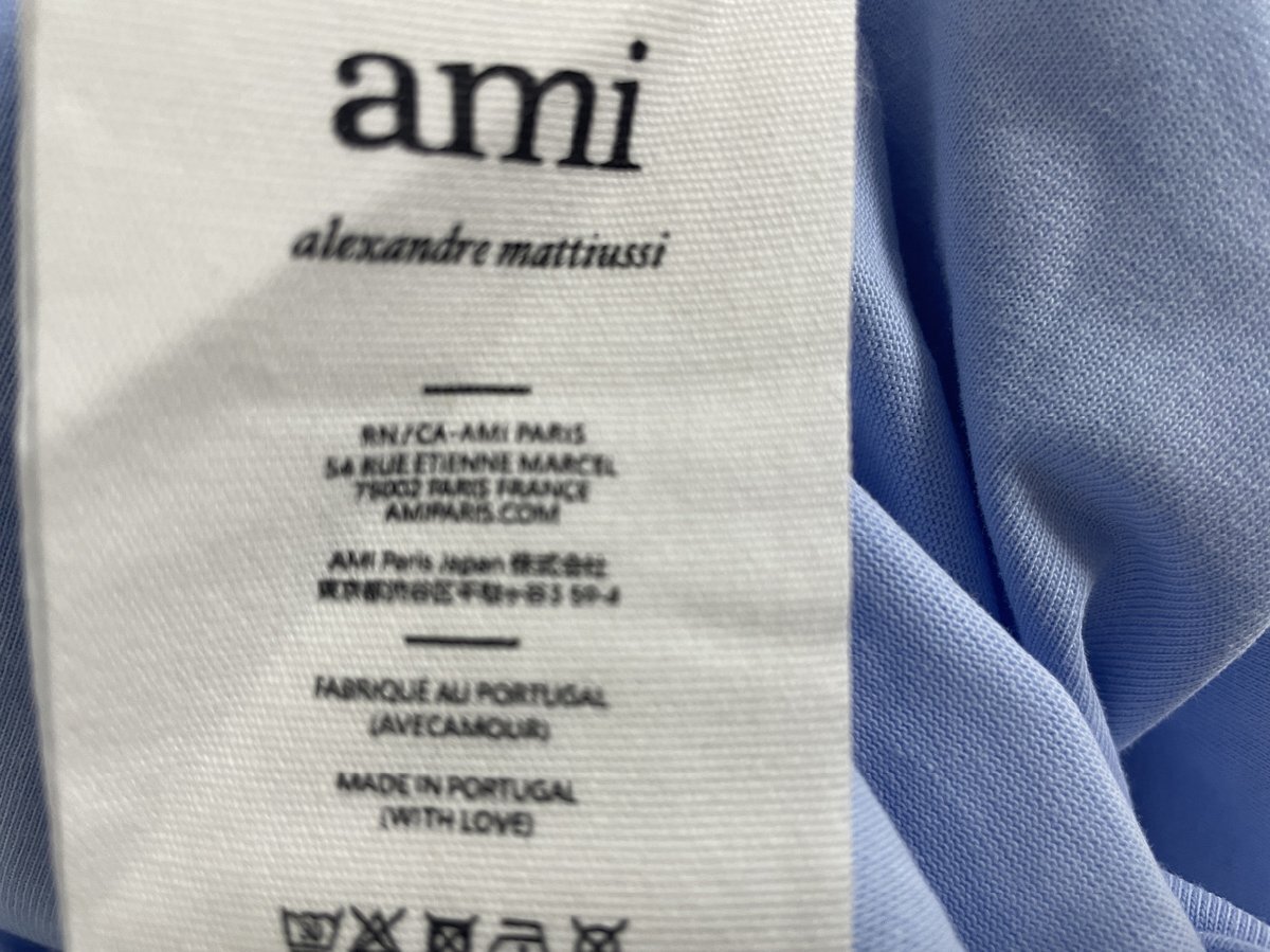 AMI PARIS アミ パリス シャツ 長袖シャツ ロゴ シャツ 希少 中古 コットン Mサイズの画像3