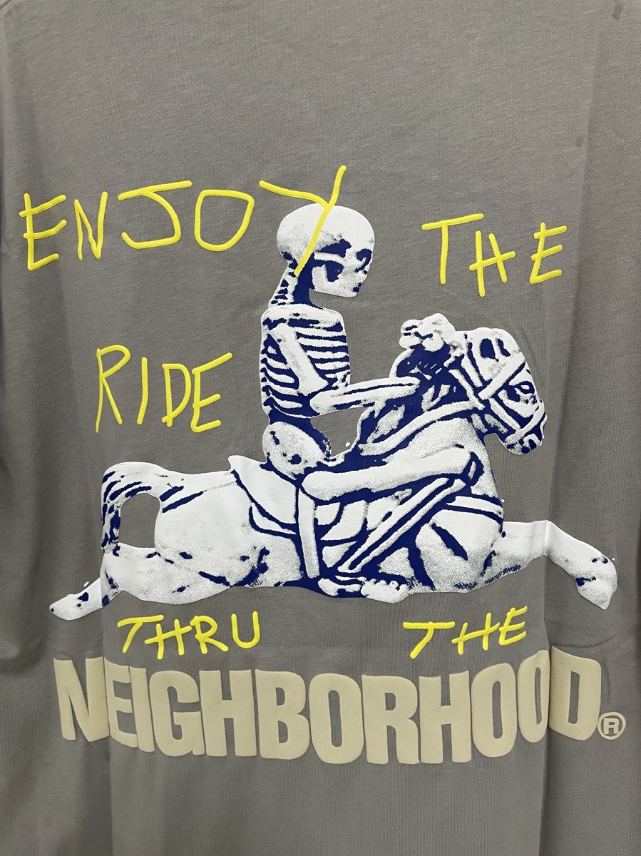 Neighborhood × Travis Scott Cactus Jack Carousel T-Shirt ネイバーフッド Tシャツ グレー コットン 希少 中古 Mサイズの画像5