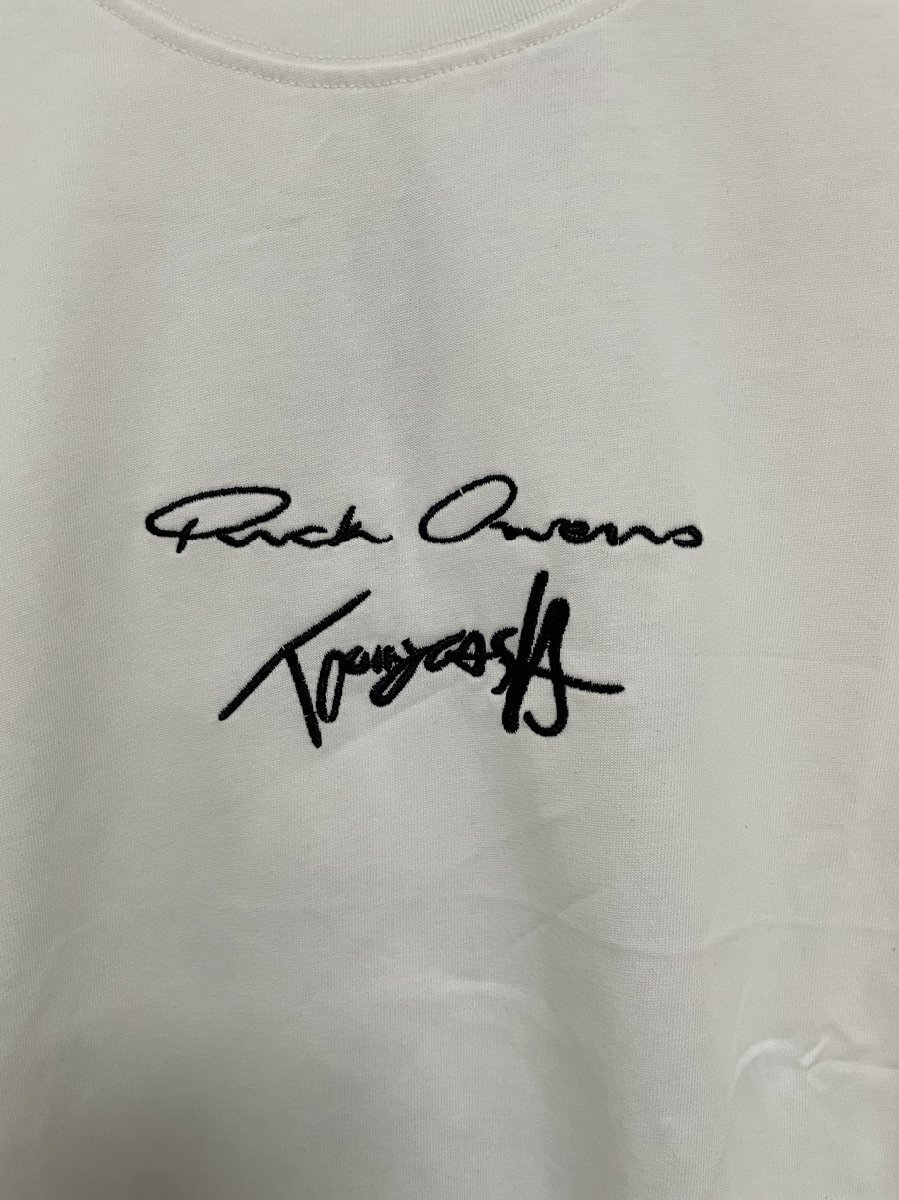 RICK Owens x Tommy Cash リックオウエンス Rick Owens TOMMY トミー Tシャツ カットソー 半袖 ロゴ 白 ホワイト 希少 中古 Mサイズ_画像3