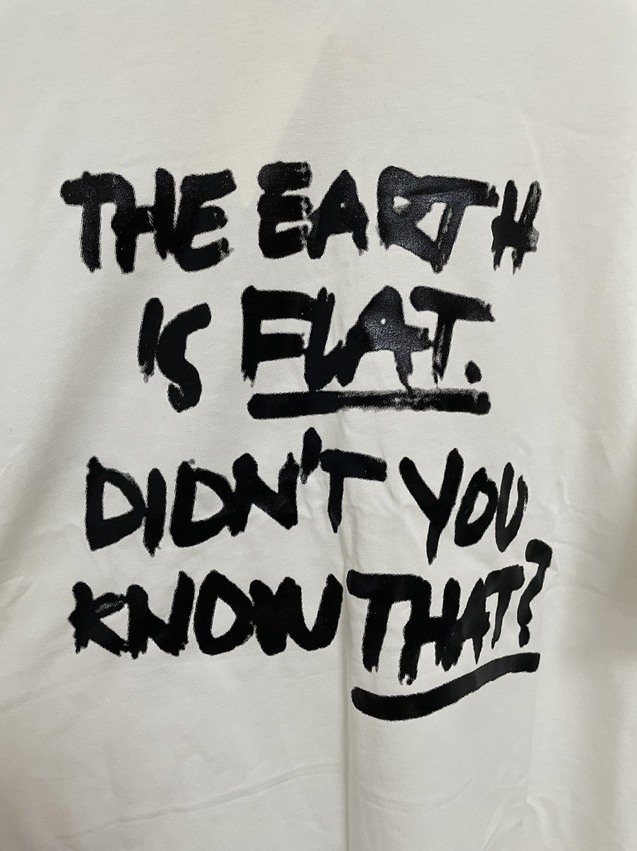 VETEMENTS ヴェトモン FLAT EARTH T-SHIRT Tシャツ メンズ 希少 中古 ホワイト Mサイズの画像2