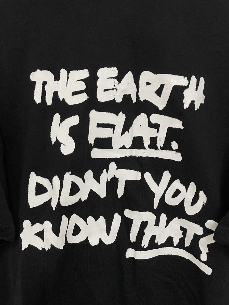 VETEMENTS ヴェトモン FLAT EARTH T-SHIRT Tシャツ メンズ 希少 中古 ブラック Mサイズの画像3
