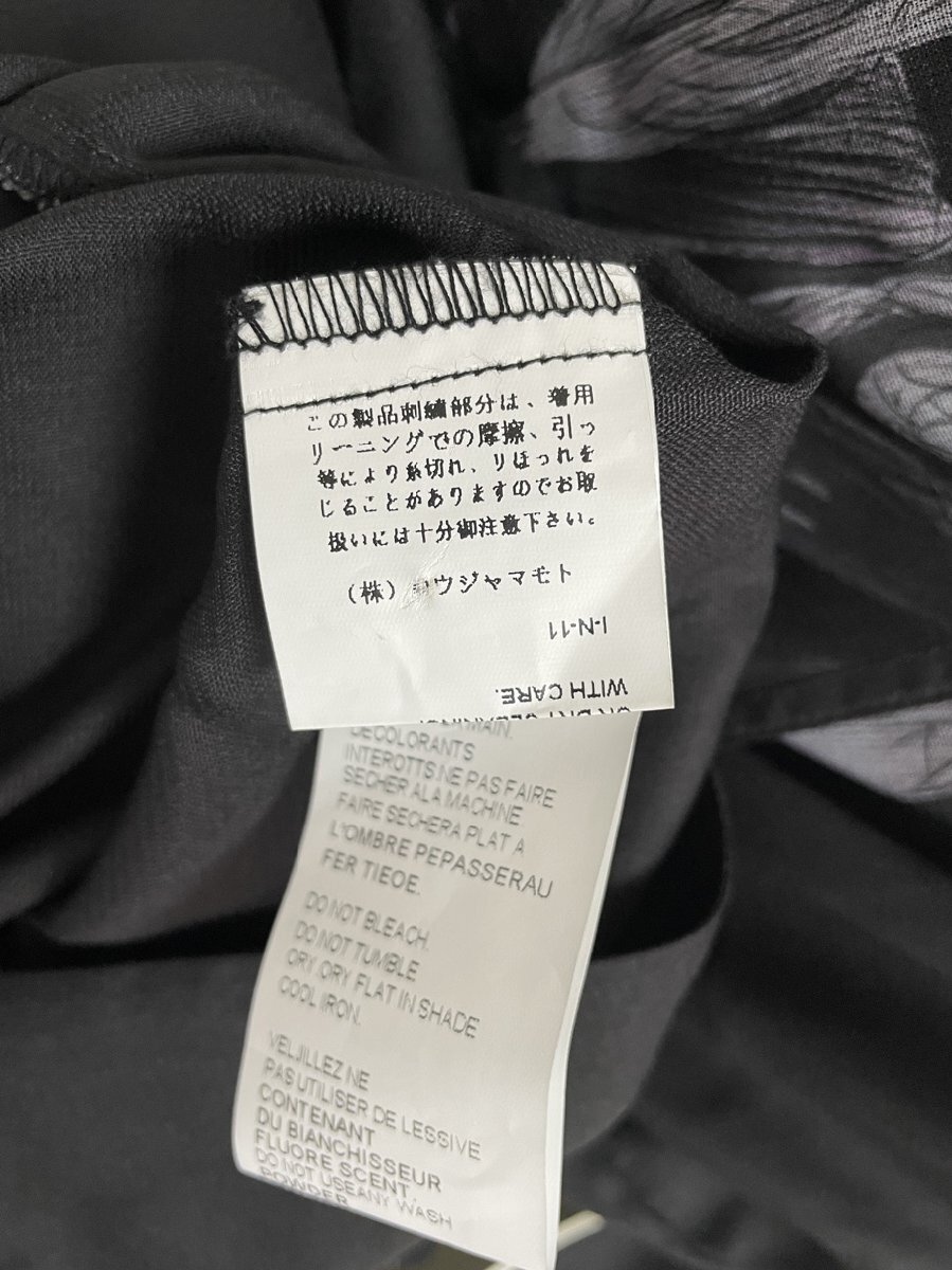 Yohji Yamamoto ヨウジヤマモト グラフィック シャツ 長袖シャツ 長袖 人気 ブラック 希少 中古 Ｍの画像2