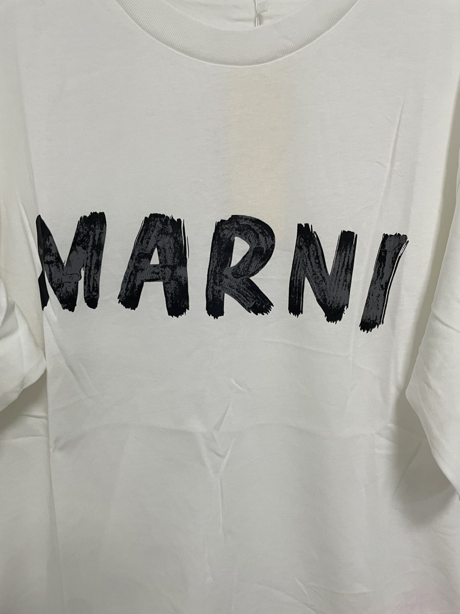 MARNI マルニ Tシャツ カットソー ホワイト Tシャツ おしゃれ 人気 希少 中古 Mサイズ（40）_画像4