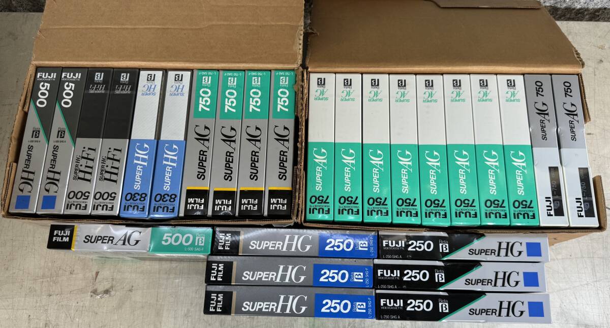 未開封 Beta 27本まとめて FUJIFILM ベータビデオカセットテープ 富士写真フイルム 長期保管品の画像1