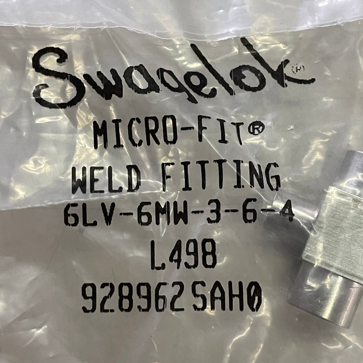 新品(56)★Swagelok 316L VIM-VARステンレス鋼製 Micro-Fit レデューシング・ティー サイズ3/8インチx1/4インチ 型番：6LV-6MW-3-6-4 4個の画像3