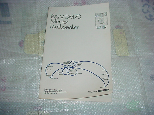 B&W DM70 speaker. English version catalog 
