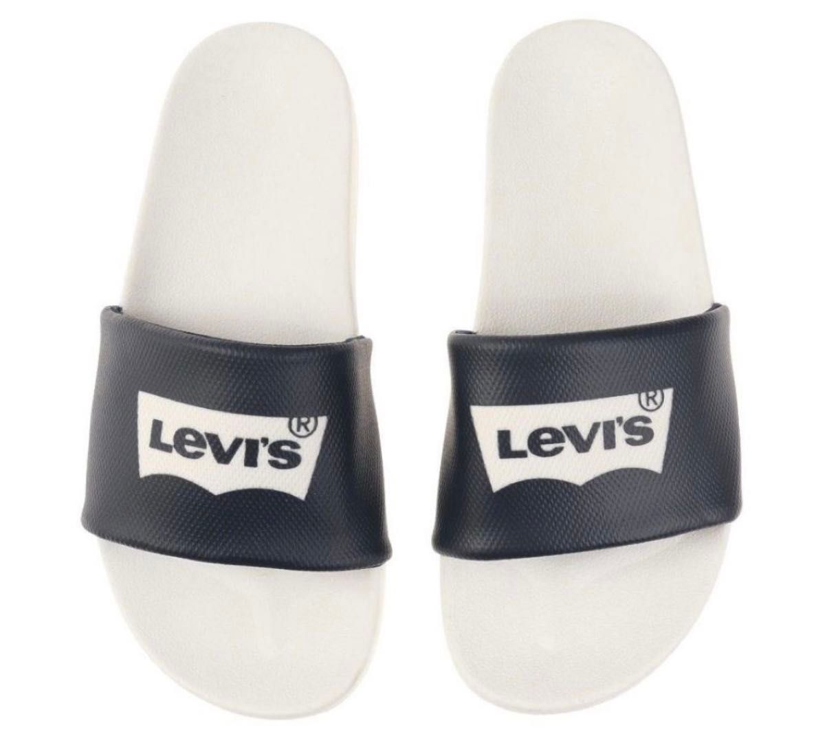 リーバイス Levis 新品 メンズ 定番 シンプル カジュアル シャワーサンダル シューズ 靴 紺 白 27CM 