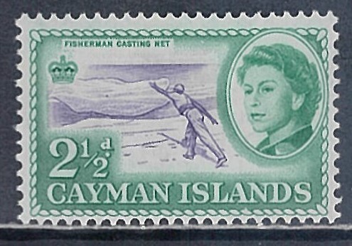 ケイマン諸島 1962年 #157(OH) 通常(2:１/2p) 投げ網漁の画像1