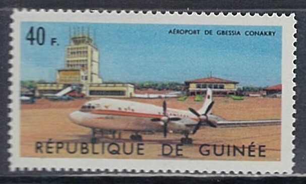 ギニア 1965年 #397-400.C76-7(NH) 独立7年 / 飛行機ありの画像2