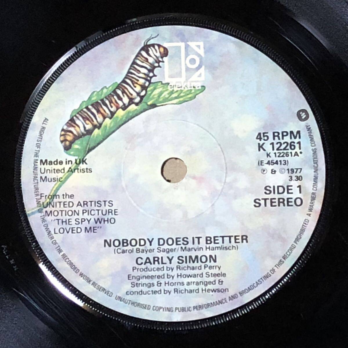 Carly Simon / Nobody Does It Better UK Orig 7' Single_画像1