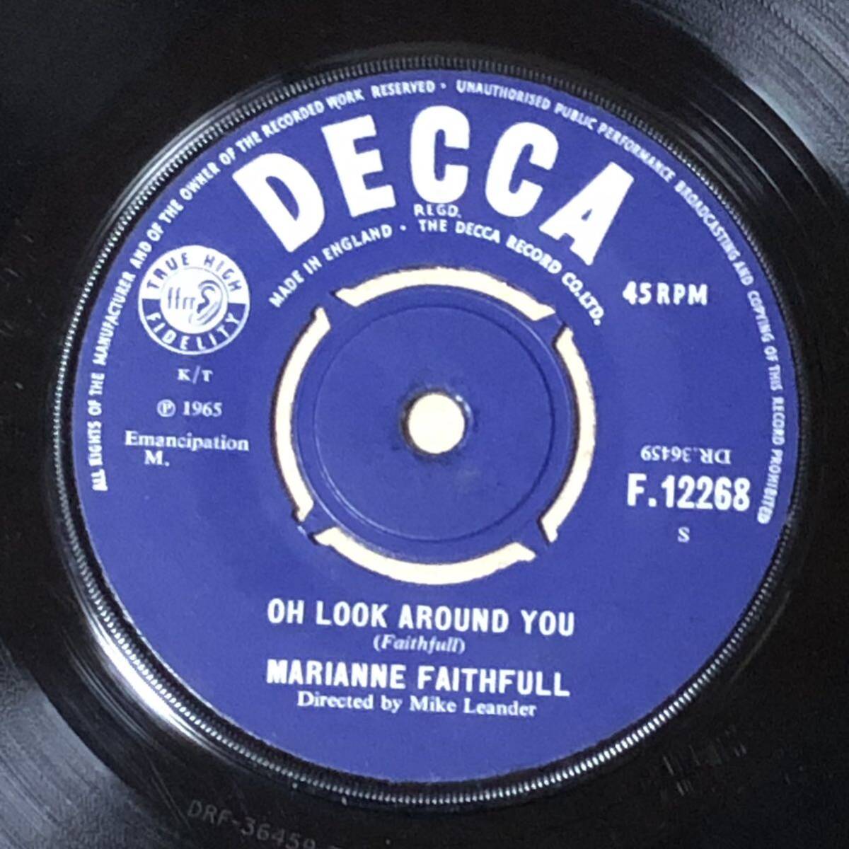 Marianne Faithfull / Yesterday UK Orig Mono 7' Singleの画像3