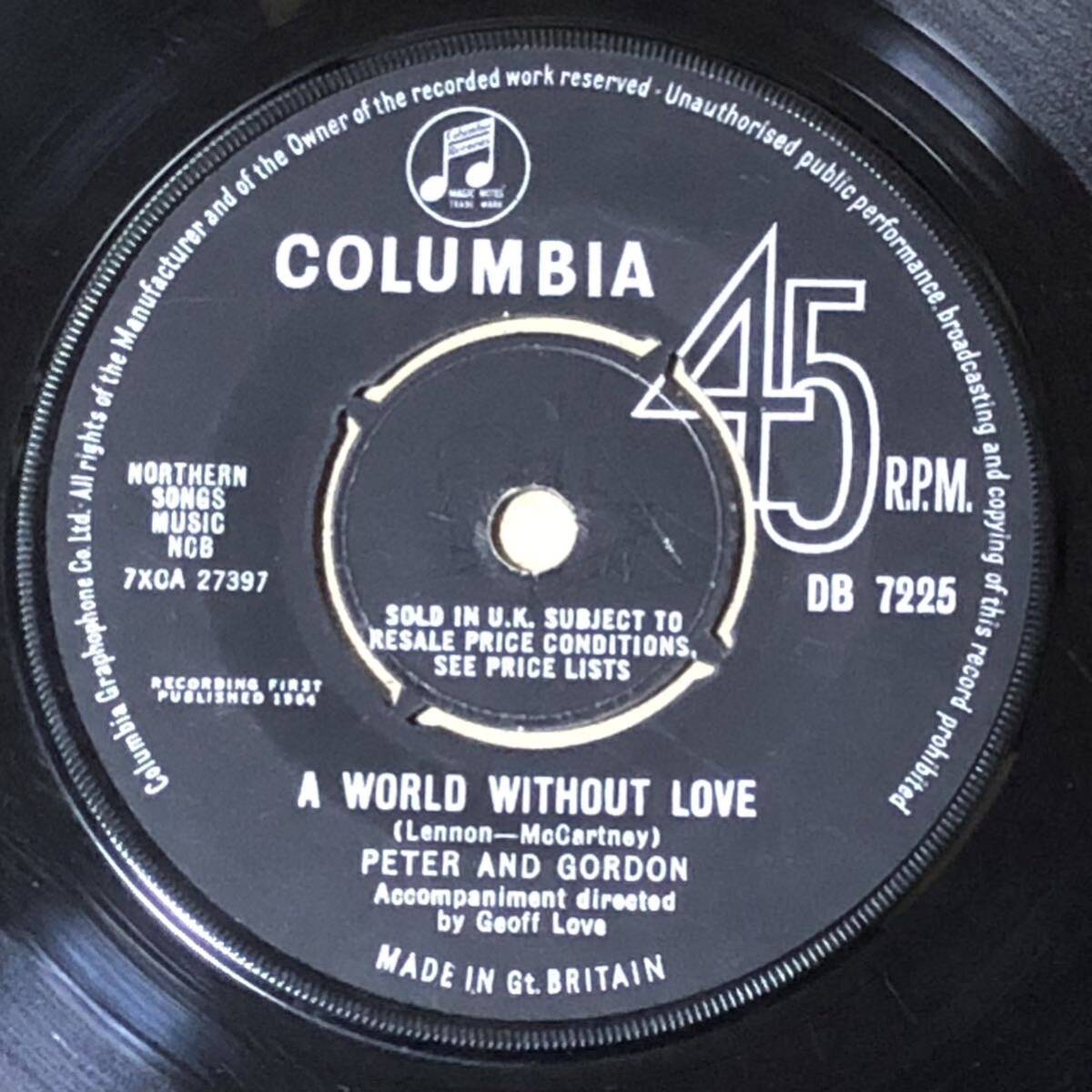 Peter And Gordon / A World Without Love UK Orig Mono 7' Single_画像1
