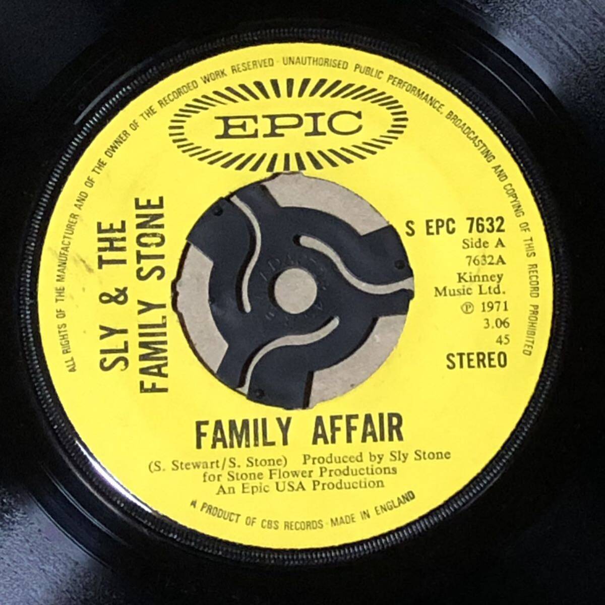 Sly & The Family Stone / Family Affair UK Orig 7' Single_画像1