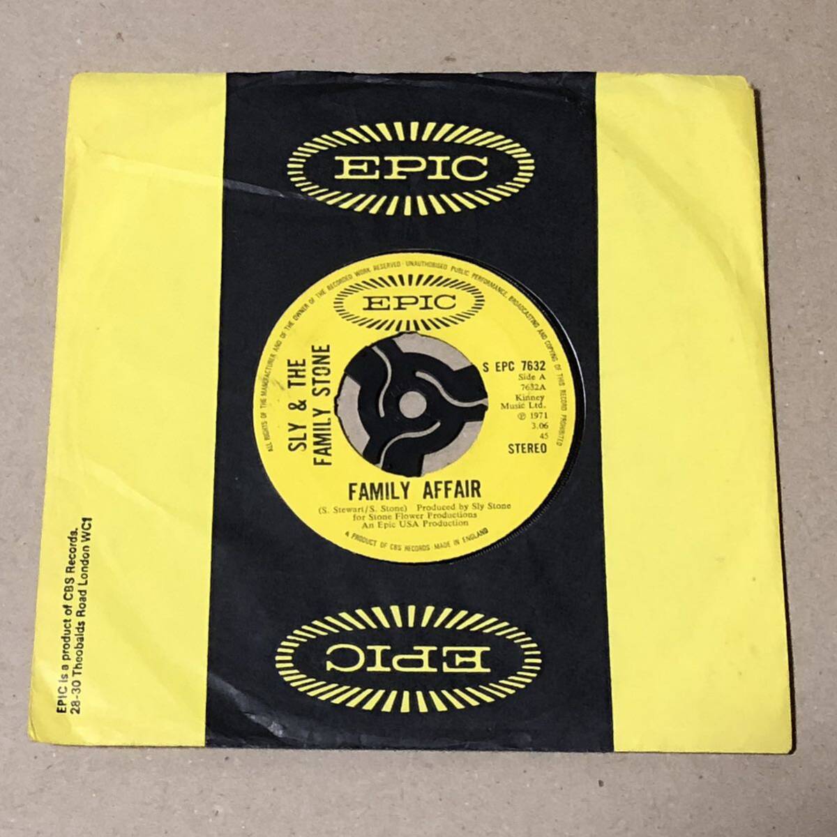 Sly & The Family Stone / Family Affair UK Orig 7' Single_画像5