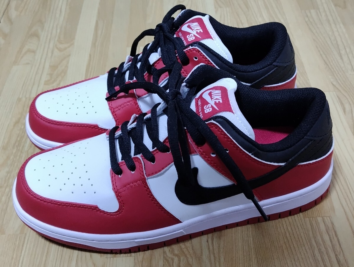 NIKE ナイキ SB Dunk Low Pro J Pack Varsity Red and White ダンク ロー プロ スニーカー エスビー シカゴ スケートボード 27.5cm_画像1