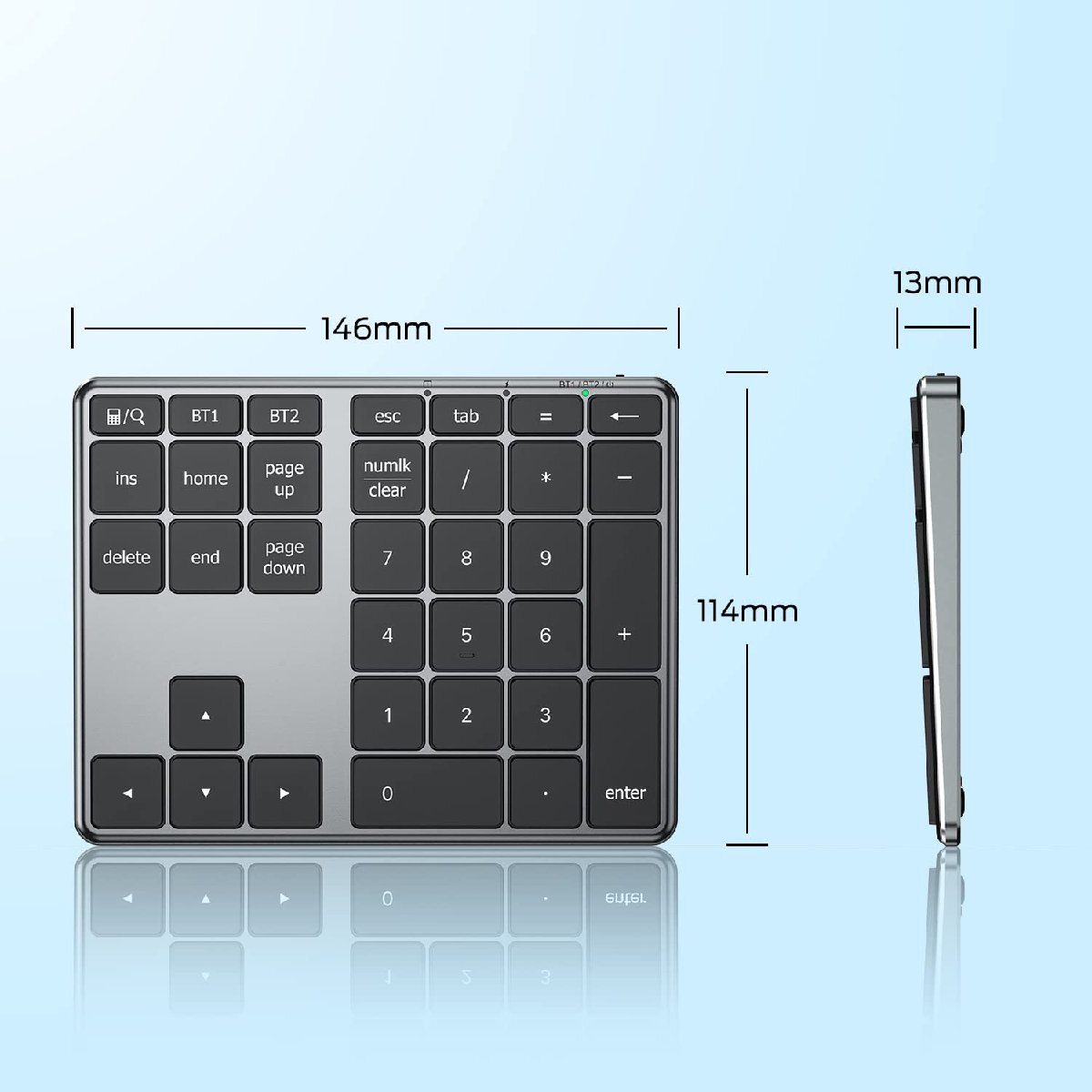  бесплатная доставка *iClever цифровая клавиатура Bluetooth5.1 мульти- парные цифра клавиатура Type-C заряжающийся 34 ключ левый рука 
