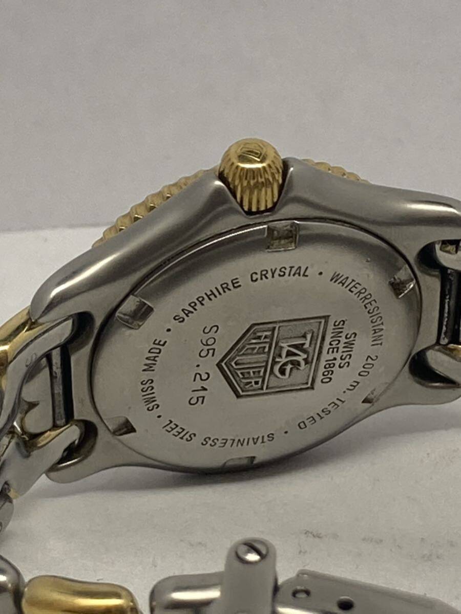 【動作品 良品】タグホイヤー TAG HEUER S/el クォーツ レディース S95.215 グレー プロフェッショナル コンビ デイト セル 腕時計 の画像5