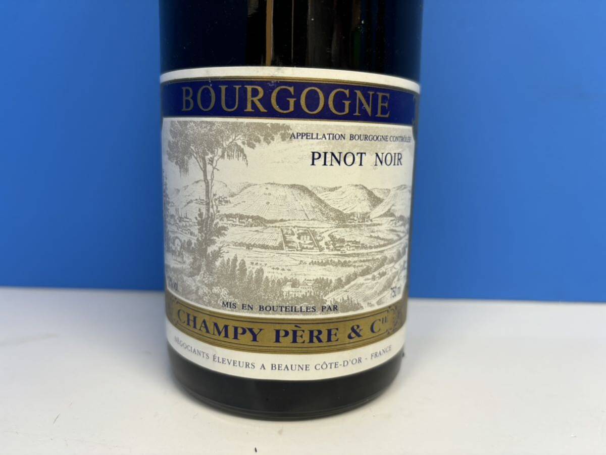 ★【未開栓・保管品】BOURGOGNE PINOT NOIR CHAMPY PERE&CIE 酒 お酒 ワイン フランス 750ml 1994年
