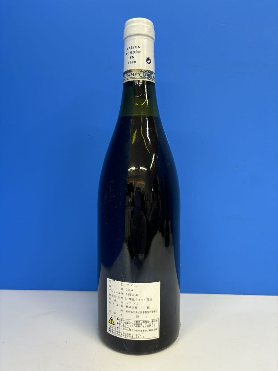 ★【未開栓・保管品】BOURGOGNE PINOT NOIR CHAMPY PERE&CIE 酒 お酒 ワイン フランス 750ml 1994年
