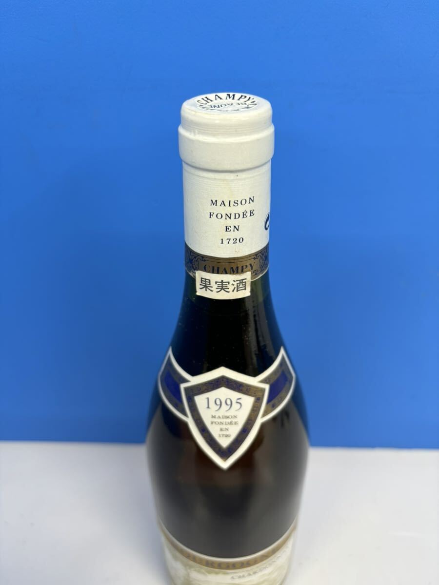 ★【未開栓・保管品】BOURGOGNE CHAMPY CHARDONNAY PERE&CIE 酒 お酒 ワイン フランス 750ml 1995年の画像2