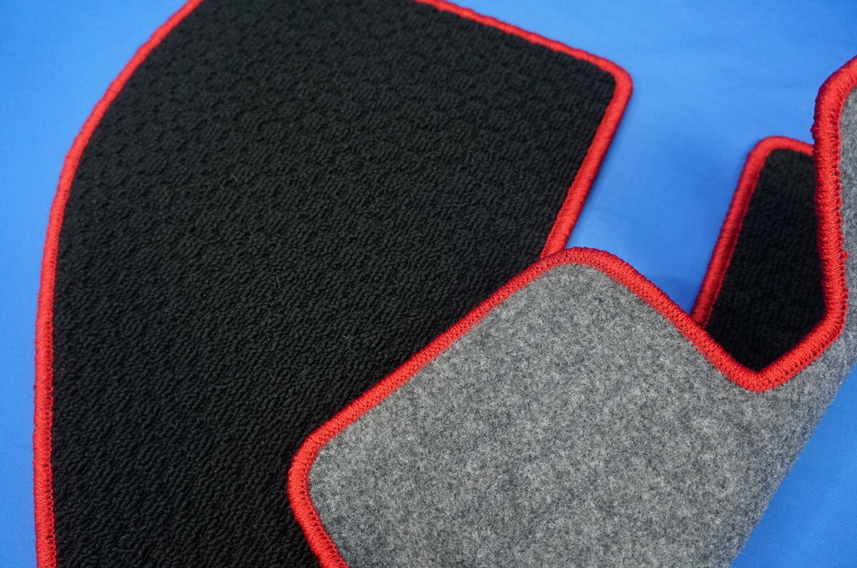 PM Elf for FTN-AQ floor mat driver`s seat passenger's seat set black / red 