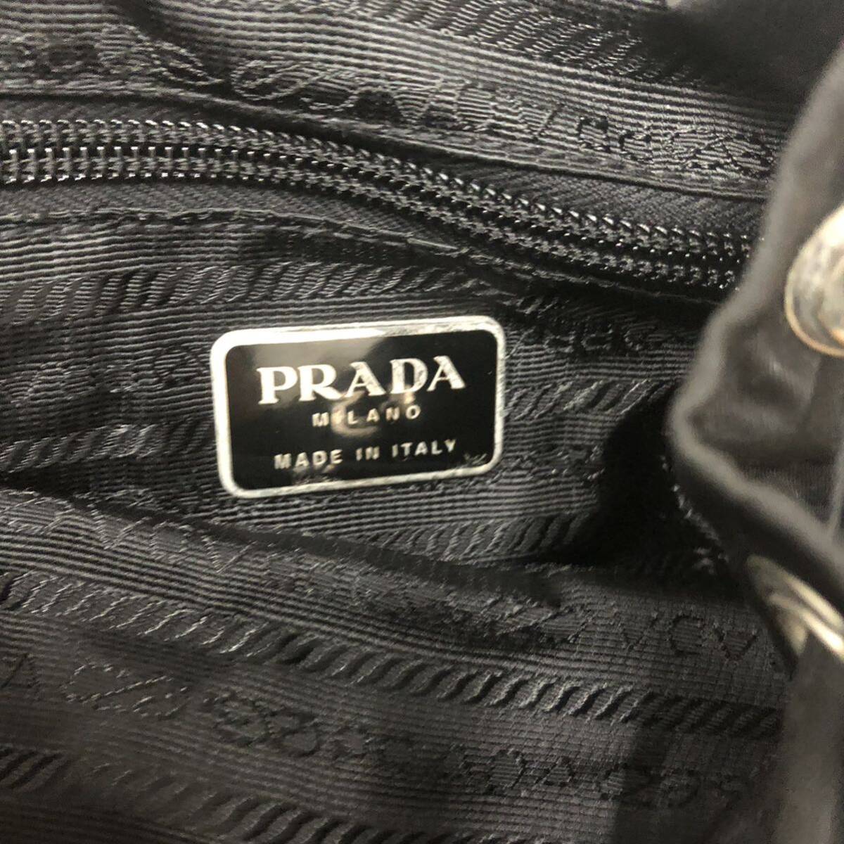 【PRADA】...★ рюкзак  ... молдинг   рюкзак   3 угол   лого    нейлон   черный  04