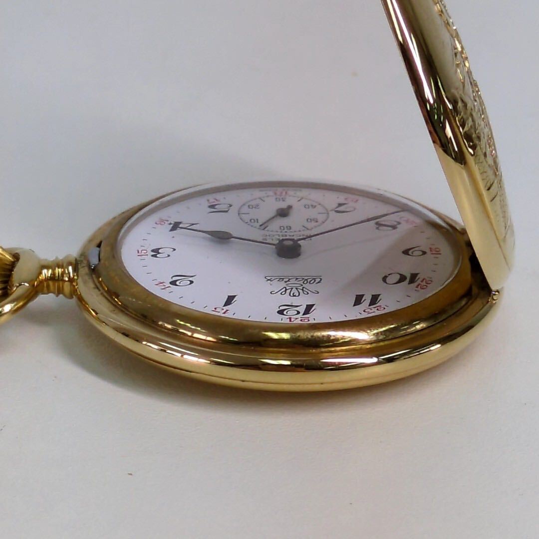 稼働品 天皇陛下御在位60周年 Watex ワテックス 手巻き 懐中時計 アンティーク時計の画像8