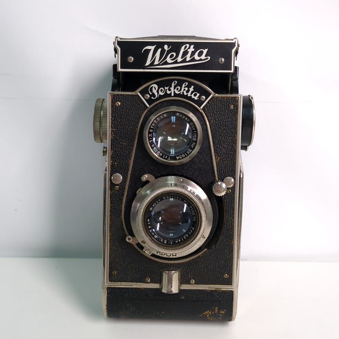 【動作品】Welta Perfekta spring bellows TLR Meyer Trioplan 3.5/7.5cm 珍品 カメラ屋展示品 T600の画像1