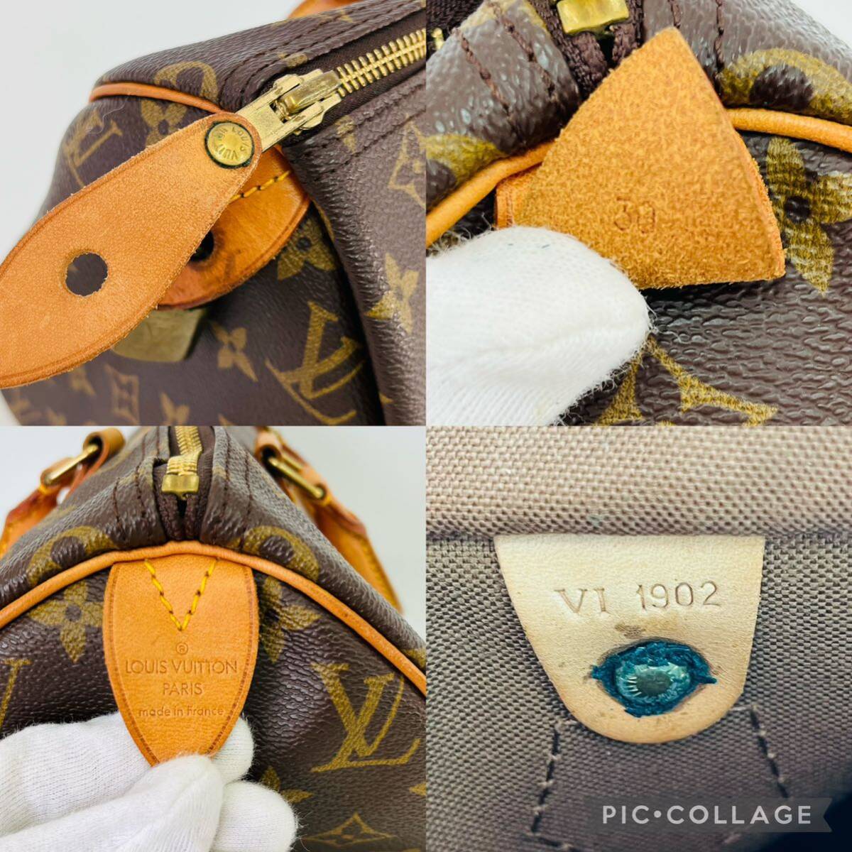 LOUIS VUITTON ルイ・ヴィトン ボストンバッグ モノグラム キャンバス ブラウン ミニボストン 旅行用バッグ 0412Nの画像7