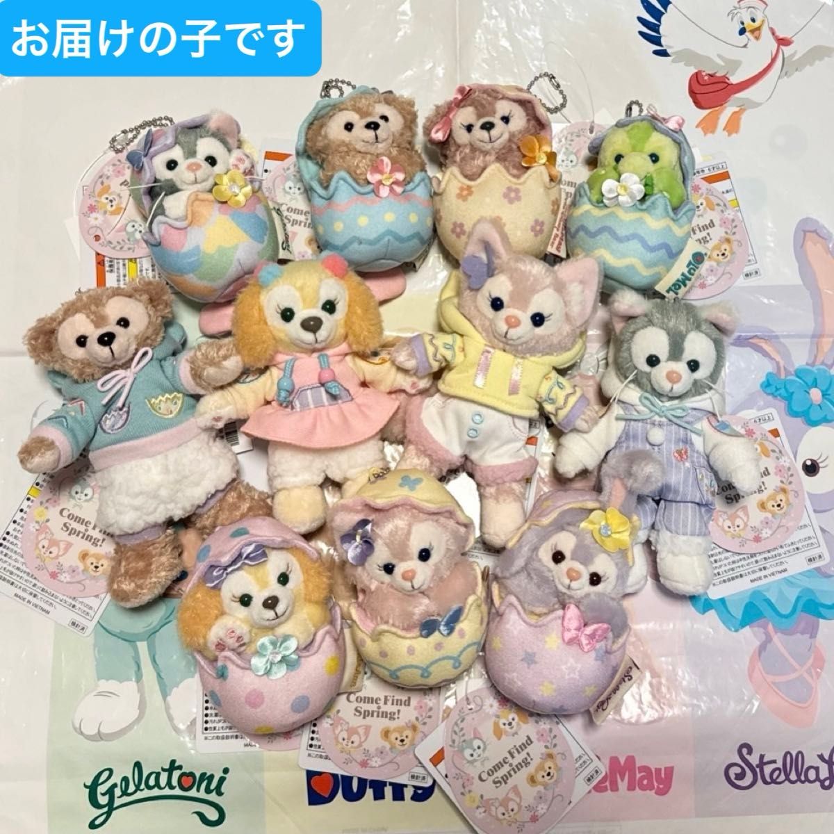 カムファインドスプリング フルセット 11点 ぬいぐるみバッジ ぬいぐるみチャーム ダッフィー&フレンズ ぬいば リーナベル