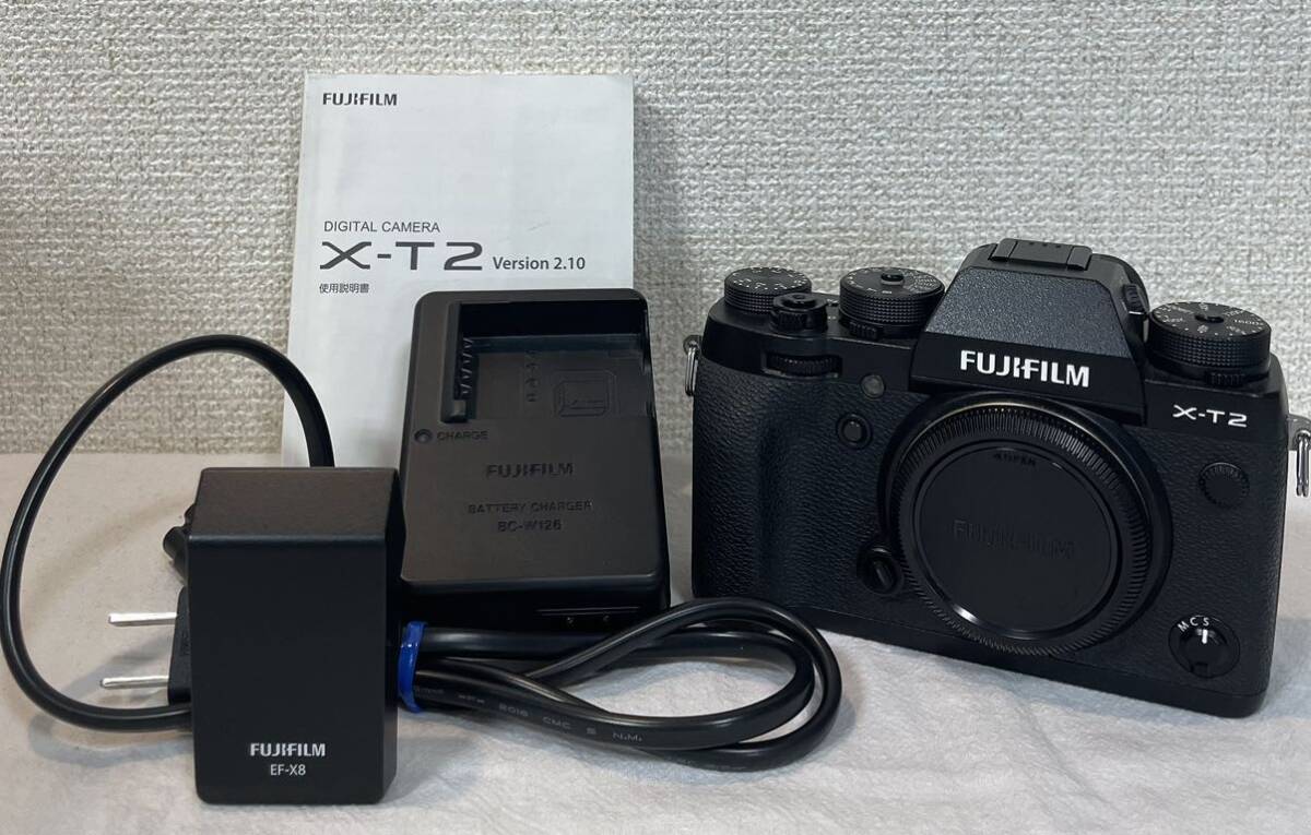 ☆美品.ボディのみ☆FUJIFILM フジフイルム X-T2 ボディ EF-X8付きの画像1