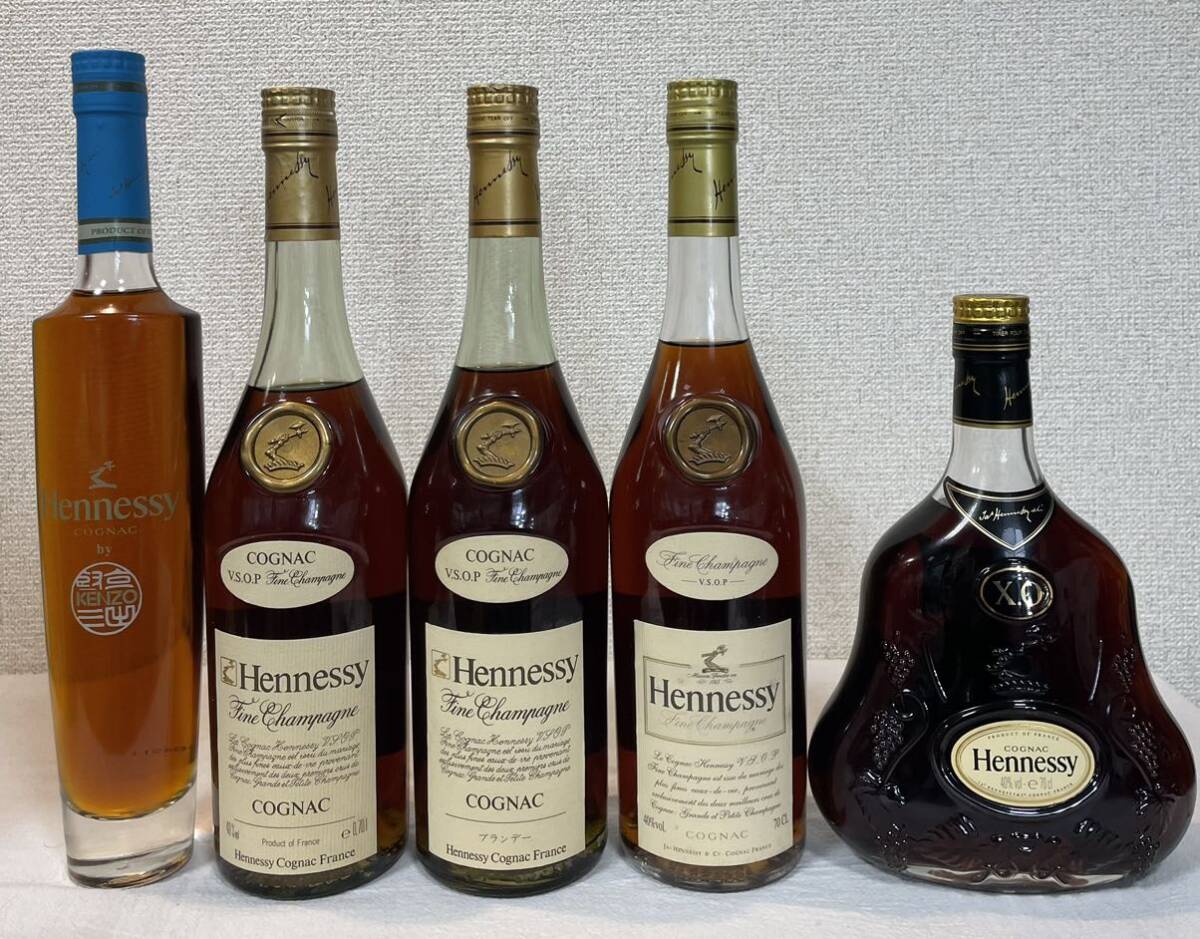 ☆未開栓.未開封品☆Hennessy ヘネシー5本セット VSOP.XO.KENZO ※現状渡しの画像2